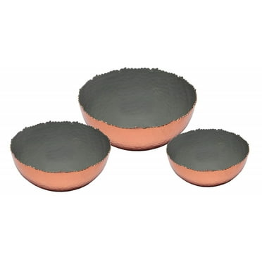 Copper Set of 3 Bowls- 6 9 and 12 Color Melange Home Decor Rustic Collection Copper Set of 3 Bowls- 6 9 and 12 Color Melange Home Decor Rustic Collection